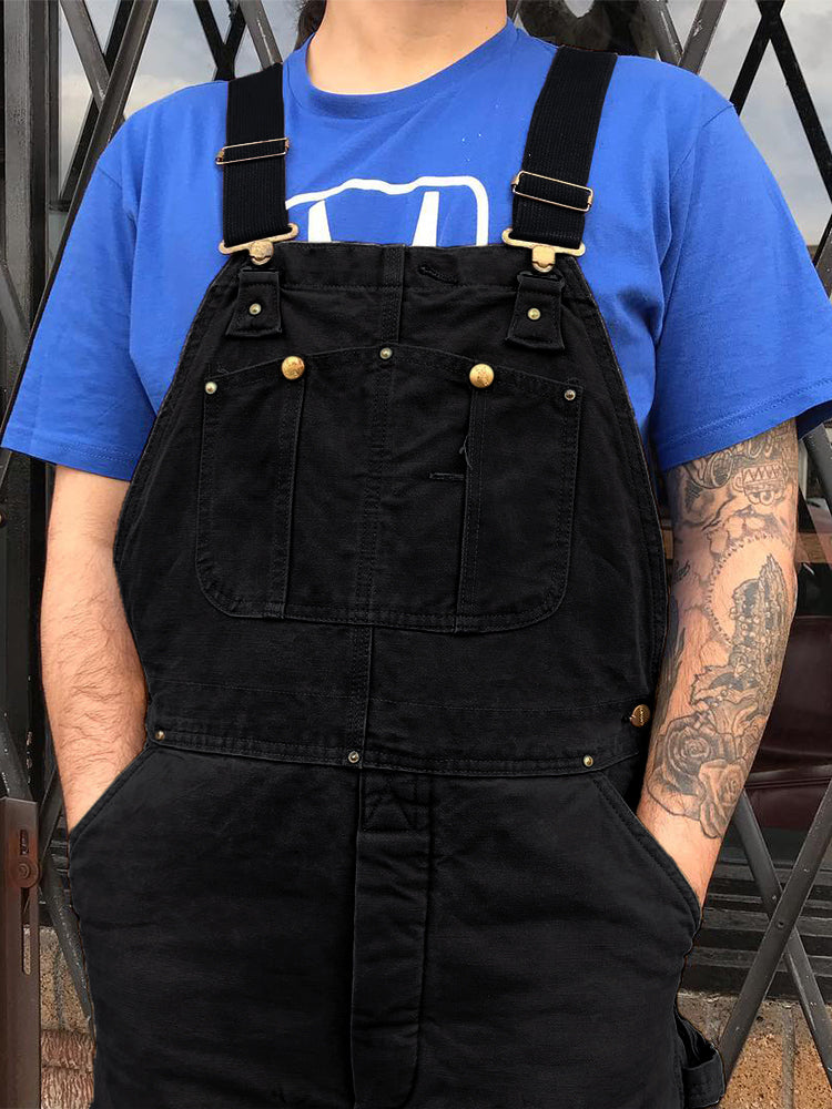 Heren Duck Bib Overall Canvas Werkkleding Dungarees