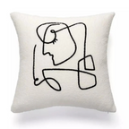 Abstracte Gezicht Artistieke Kussenhoes