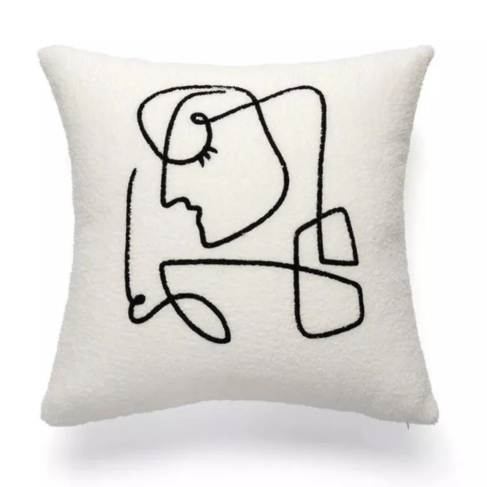 Abstracte Gezicht Artistieke Kussenhoes
