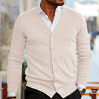 Vest Casual Cardigan voor Heren met V-Hals en Knopen