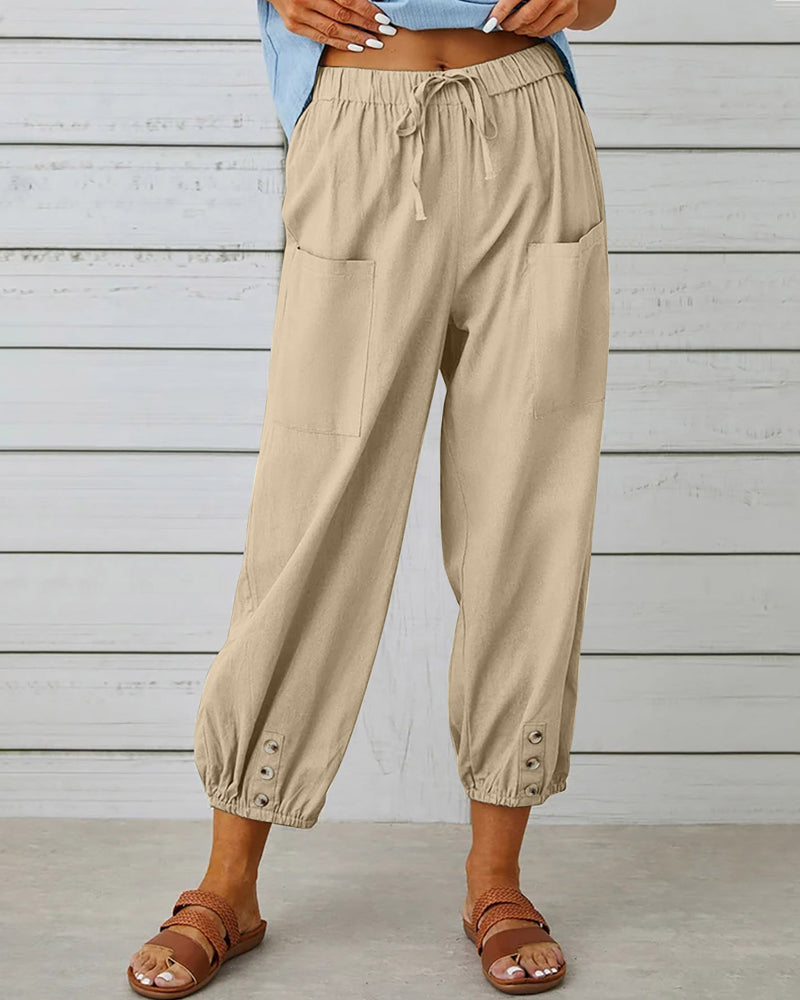 Eva - Losse broek met hoge taille