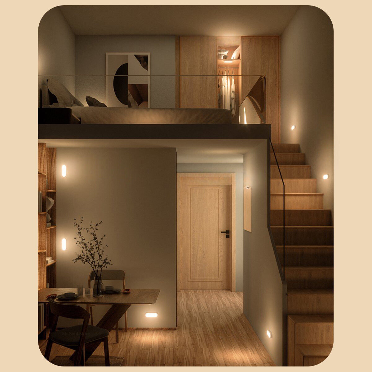MotionLuxe - USB Oplaadbare Bewegingssensor Wandlamp