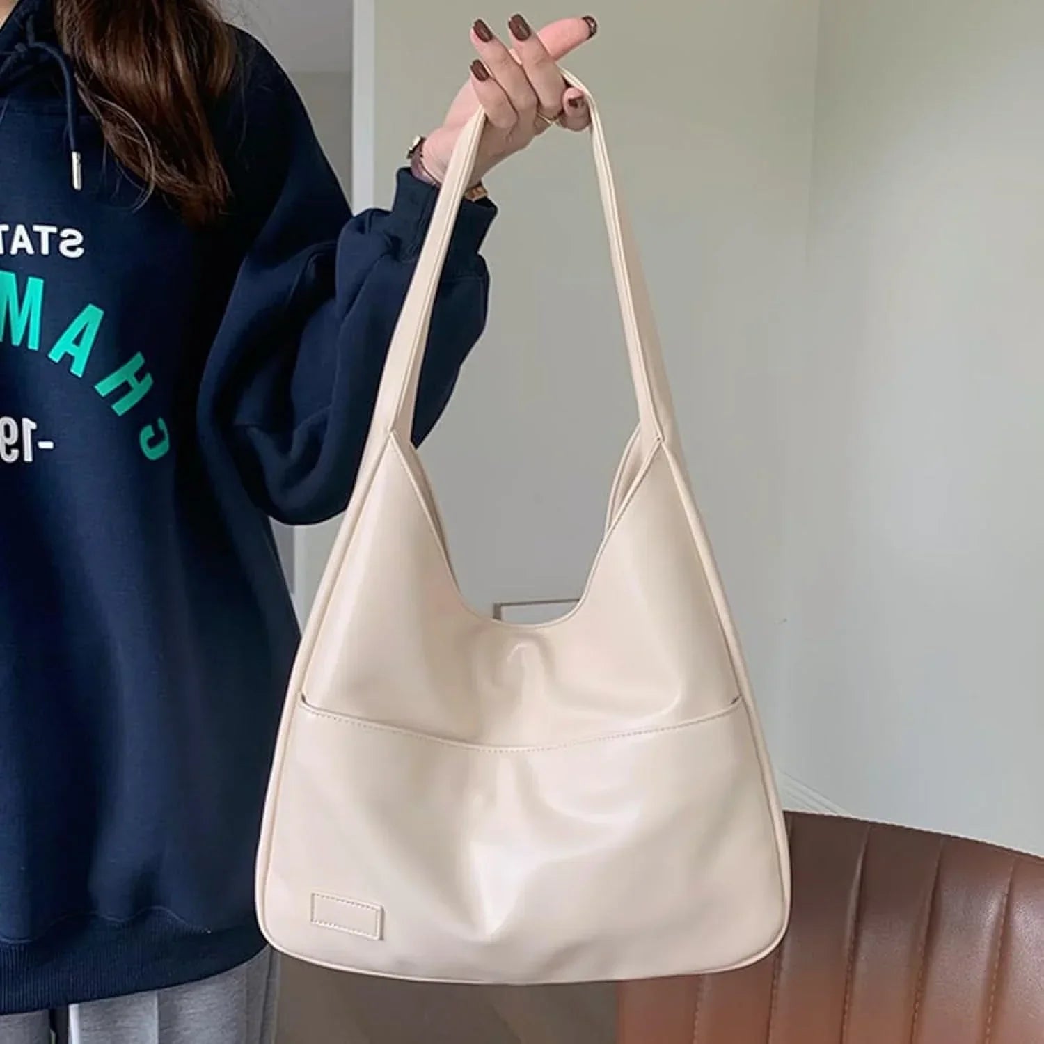 Maya Vegan leren hobo tas
