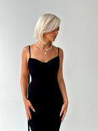 Sophia Rugloze Maxi Jurk voor Elegante Avonden en Feesten