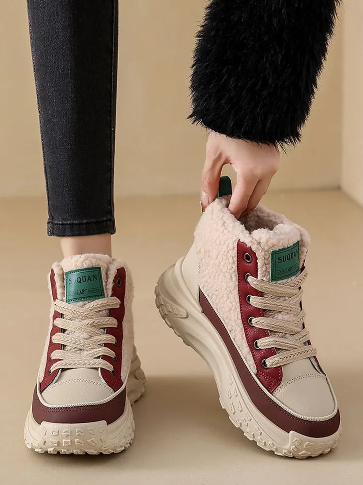 Sneeuwlaarzen Dames Met Dikke Warme Zool Voor Winter