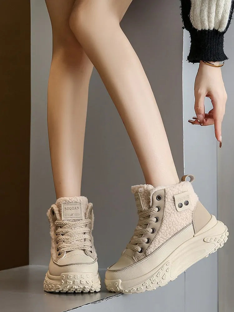 Sneeuwlaarzen Dames Met Dikke Warme Zool Voor Winter