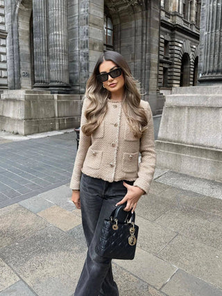 Tweed Jasje voor Dames met Tijdloze Stijl en Moderne Vrouwelijkheid