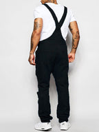 Versleten Verweerd Gewassen Denim Overalls