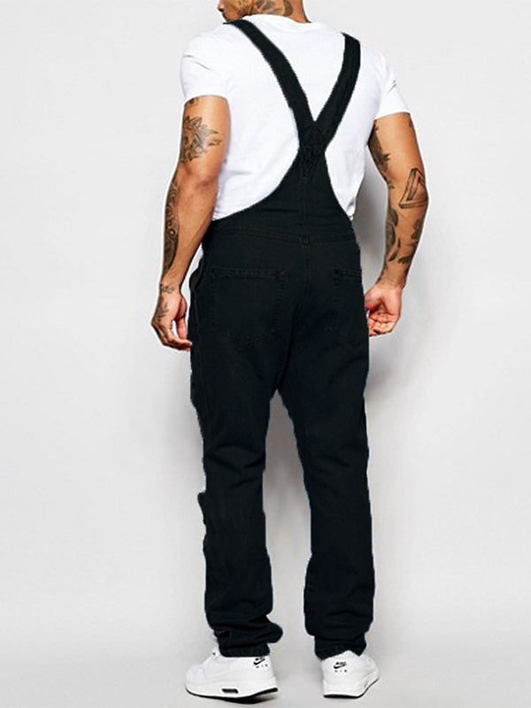 Versleten Verweerd Gewassen Denim Overalls