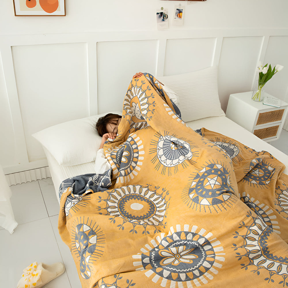 Blossom Radiance Circle Katoenen Deken