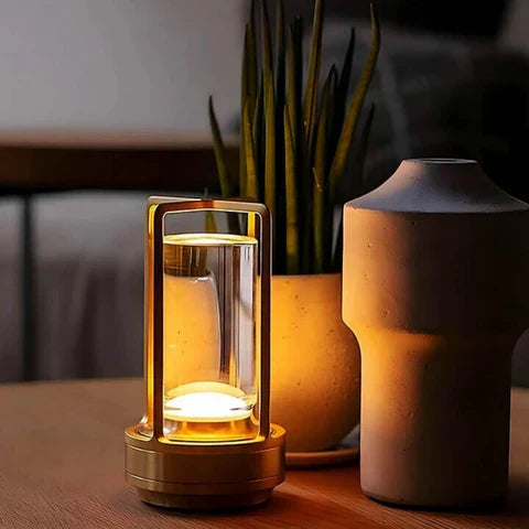 LumiGlow I Dimbare Tafellamp met Handgepolijst Kristalglas