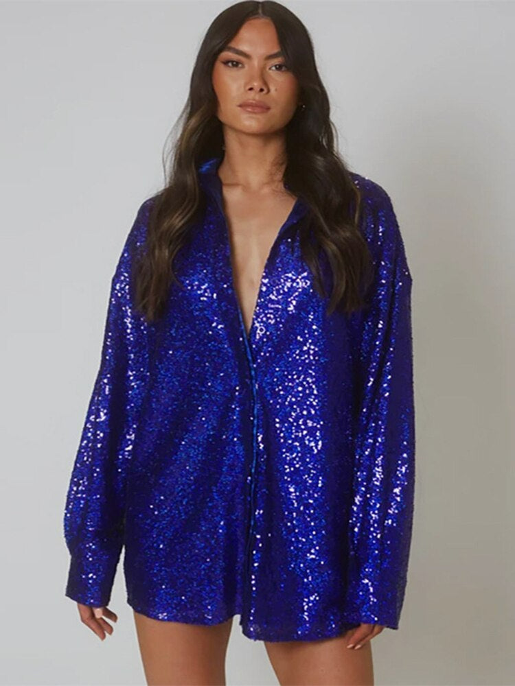 Carello - Oversized Glitter Blouse Voor Dames