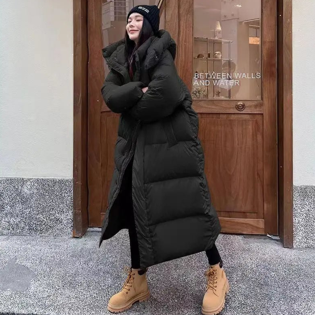 Dames Lange Winter Puffer Donsjack | Met Kapuze