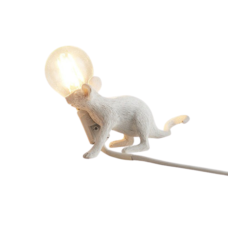 MouseCharm - Speels Art Deco Nachtlampje met Muizenbasis