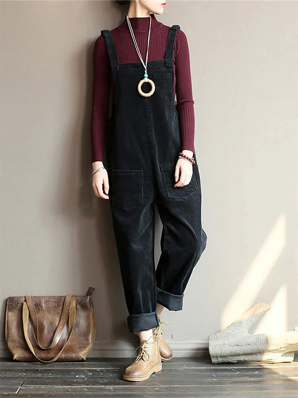 Dames Corduroy Casual Overalls