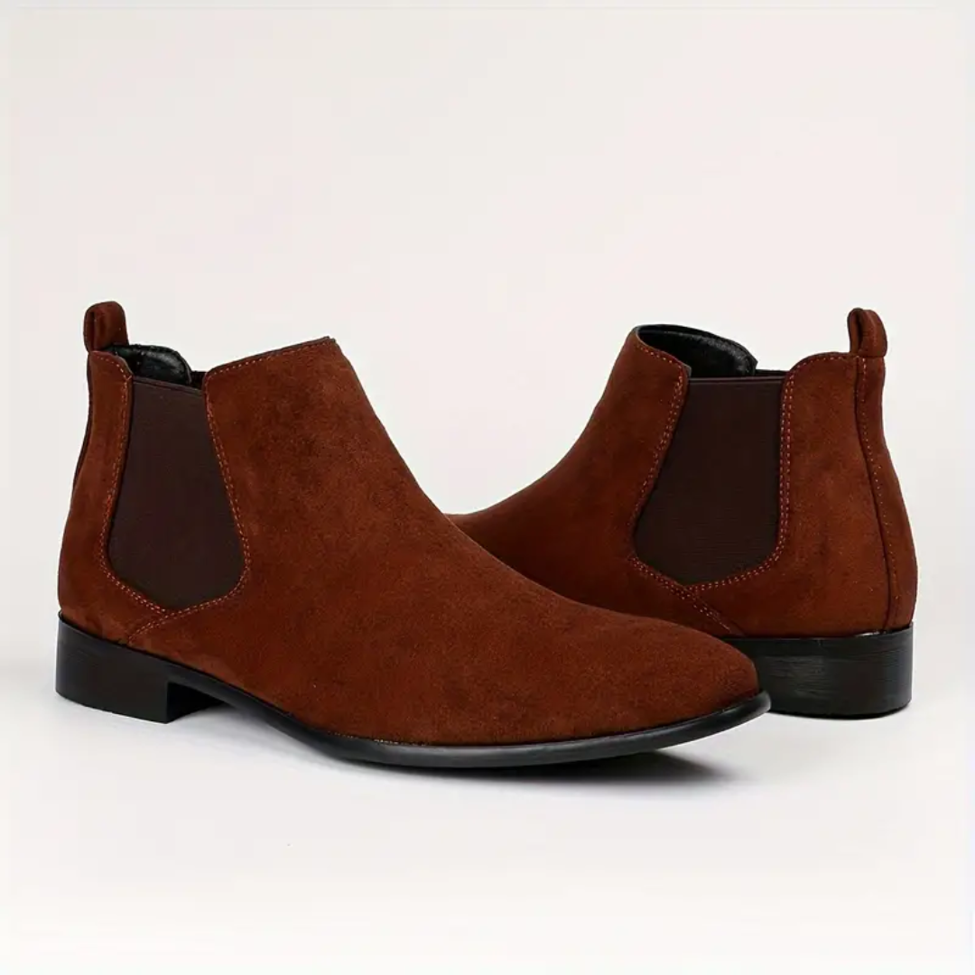 Heren Chelsea Boots – Echt Leer – Elastische Zijkanten – Lage Hak – Comfort Fit