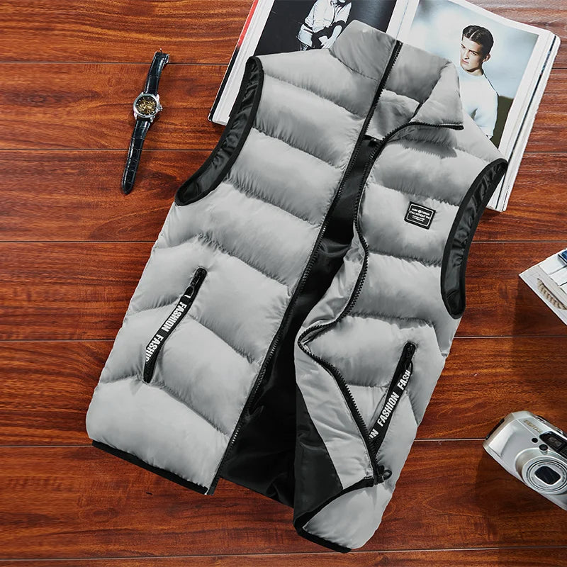 Bodywarmer Heren Winddicht Waterdicht Blauw Met Ritszakken