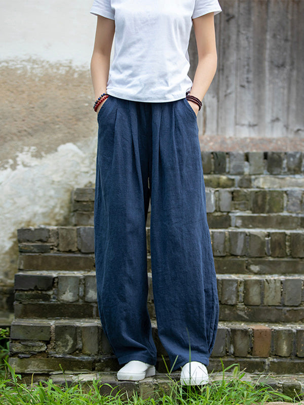 Casual Losse Linnen Broek