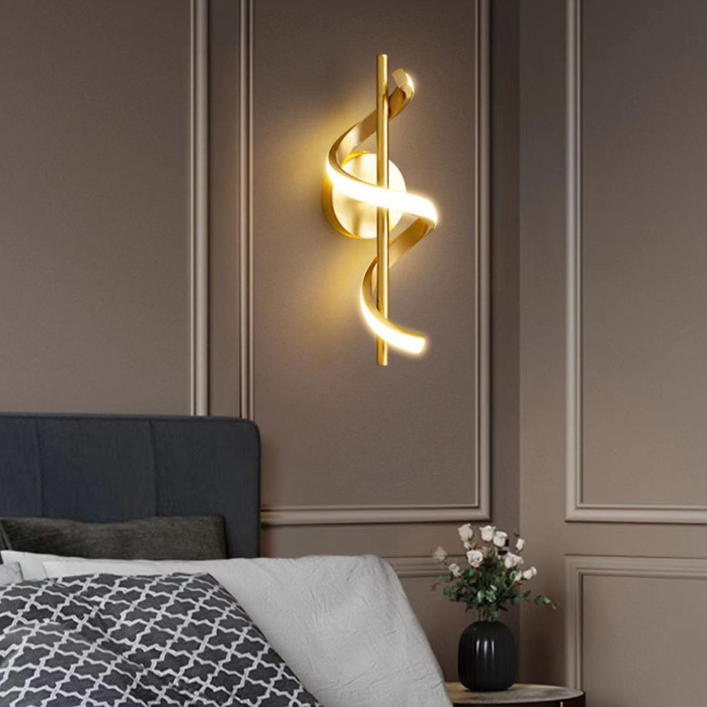 Moderne Spiraal Ontwerp Wandverlichting met Led Drie-Kleur Veranderend Licht