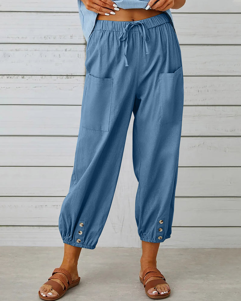 Eva - Losse broek met hoge taille