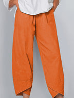 Dames Culottes Met Wijde Pijpen En Verkorte Lengte Met Elastische Taille Van Lichtgewicht Stof Voor Comfortabele Dagelijkse Stijl