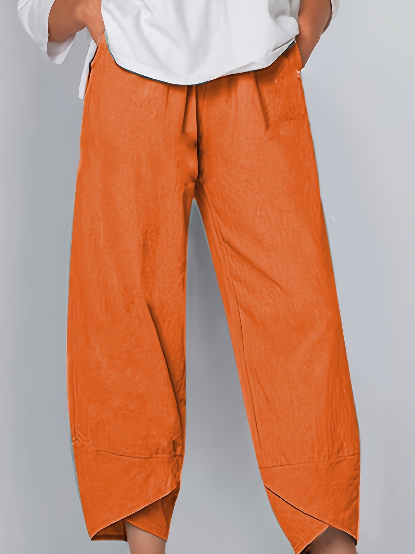 Dames Culottes Met Wijde Pijpen En Verkorte Lengte Met Elastische Taille Van Lichtgewicht Stof Voor Comfortabele Dagelijkse Stijl