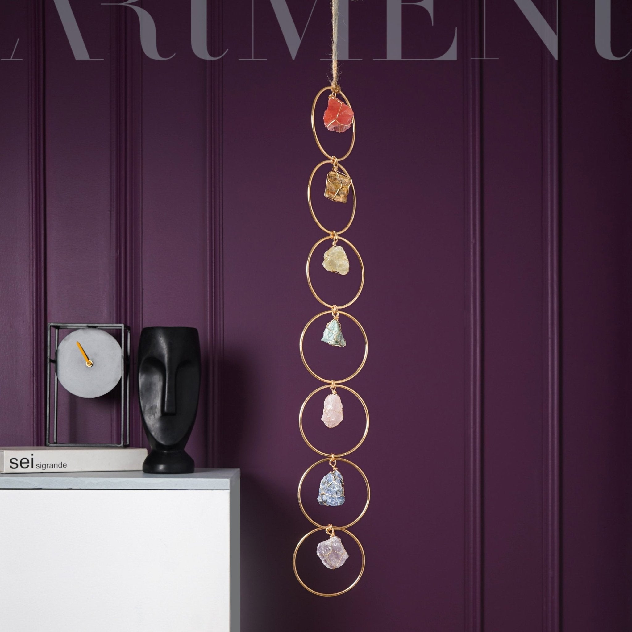 7 Kristallen Genezing Edelsteen Wanddecoratie voor Thuis