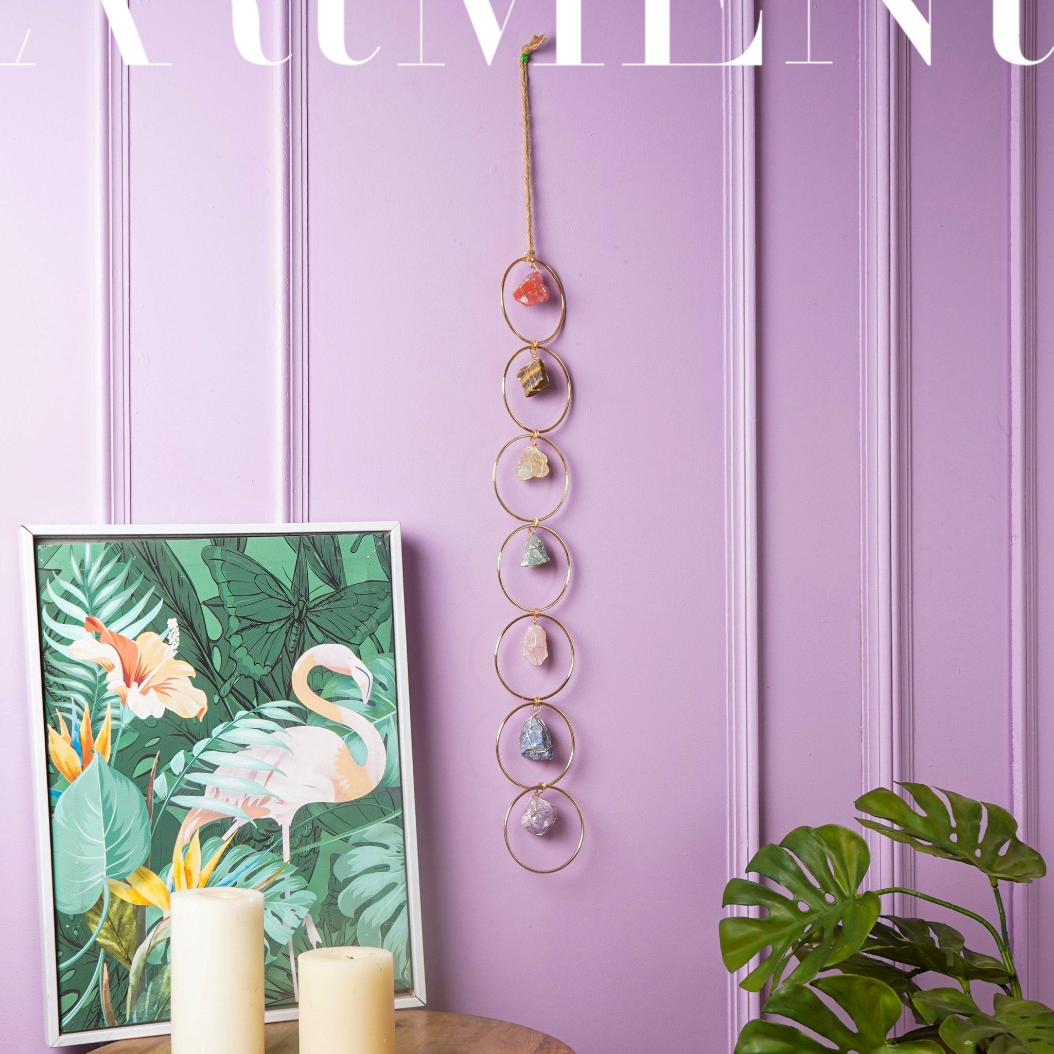 7 Kristallen Genezing Edelsteen Wanddecoratie voor Thuis