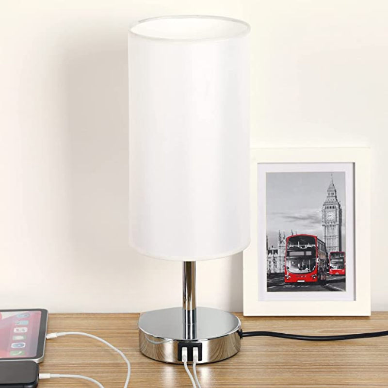 TouchEase - Dimbare Tafellamp met USB-poorten
