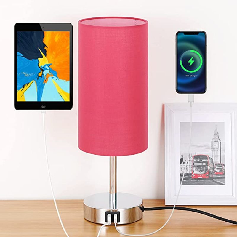TouchEase - Dimbare Tafellamp met USB-poorten