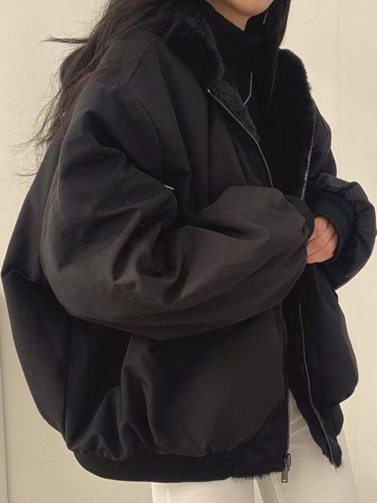 Hoodie-Jacke Fleece-Reversible Comfortabele Design Modieus
