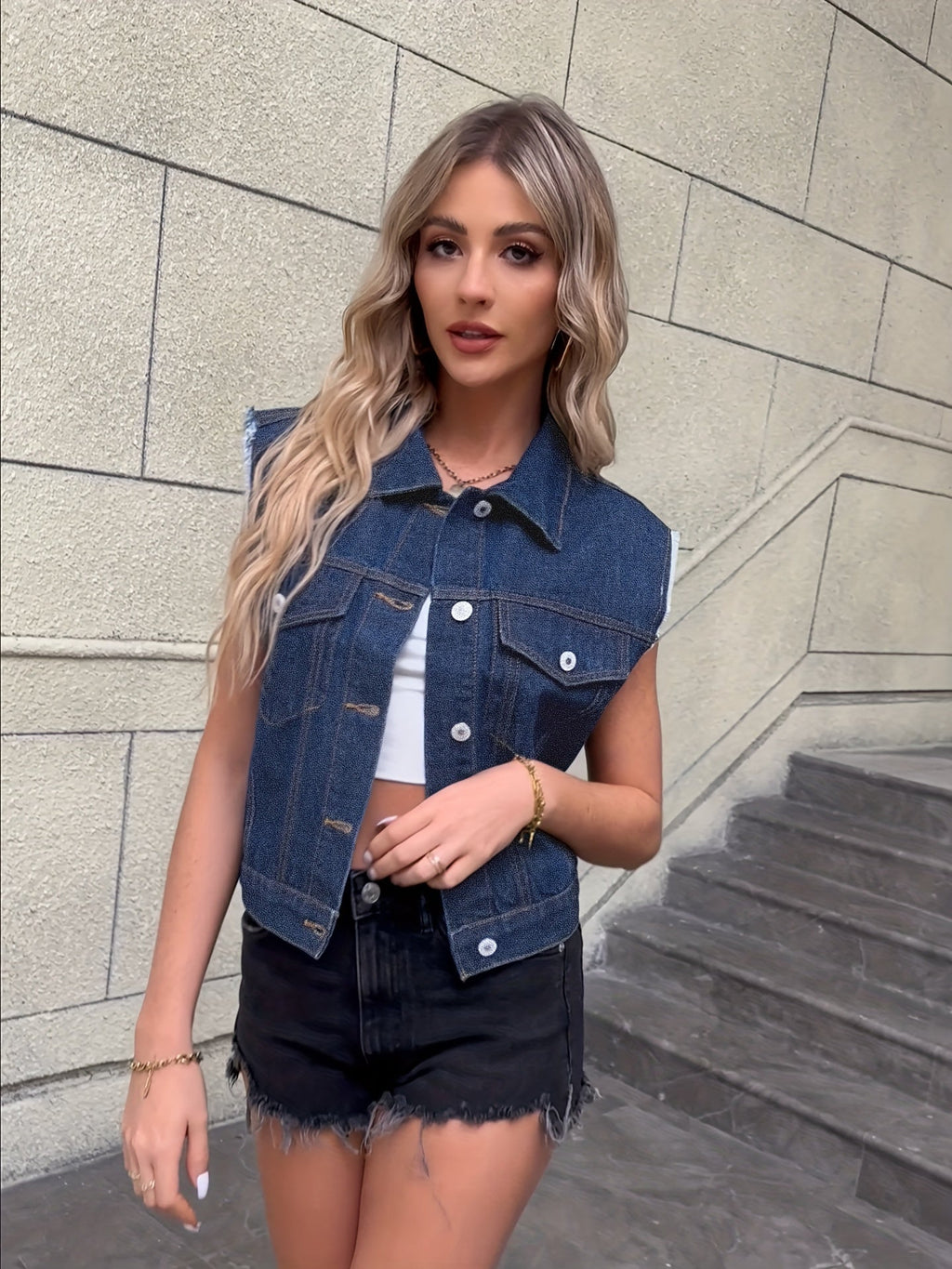 Mouwloze Dames Spijkerjas - Tijdloos, veelzijdig denim-item