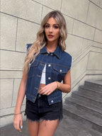 Mouwloze Dames Spijkerjas - Tijdloos, veelzijdig denim-item