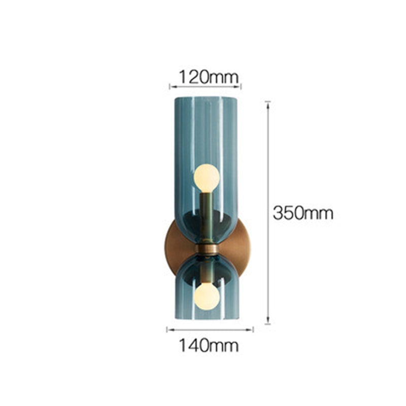 Dubbele Hoofd Glas Wandlamp LED Wandlamp voor Slaapkamer Moderne Sfeervolle Verlichting
