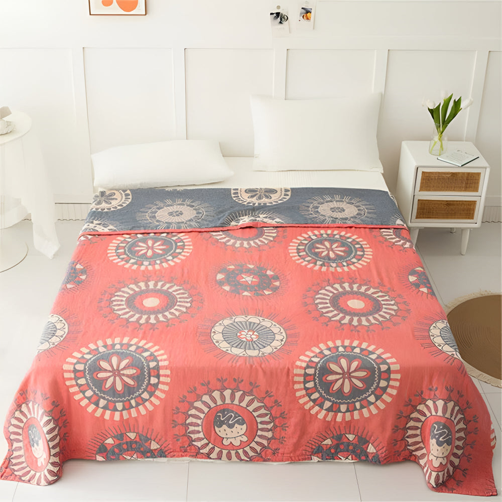 Blossom Radiance Circle Katoenen Deken