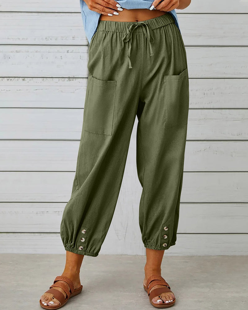 Eva - Losse broek met hoge taille