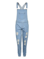 Versleten Verweerd Gewassen Denim Overalls
