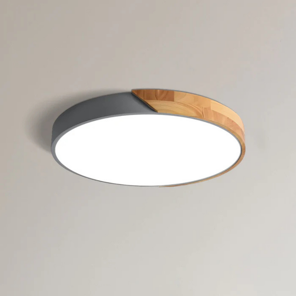 Delos - Scandinavische Houten LED Plafondlamp