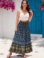 Boheemse Geprinte Patroon Patchwork Rok