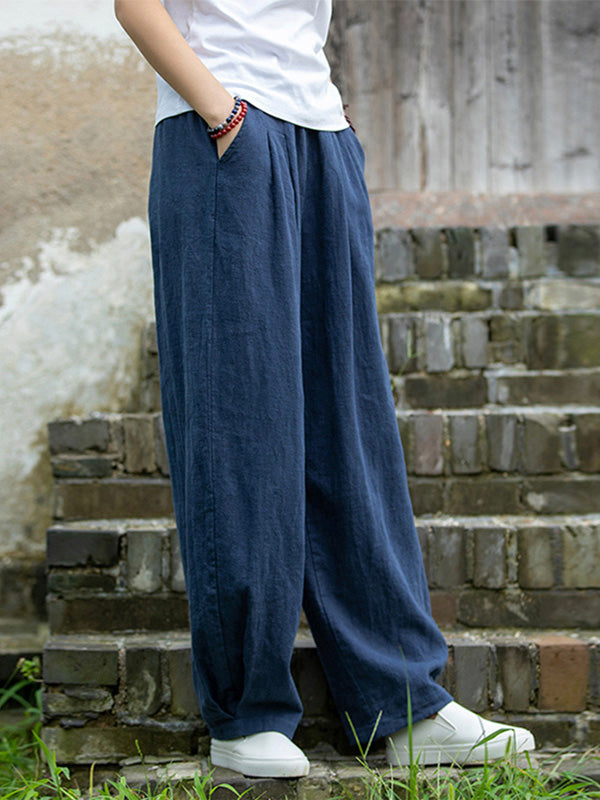 Casual Losse Linnen Broek