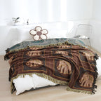 Bohemian Olifant Print Tassel Deken