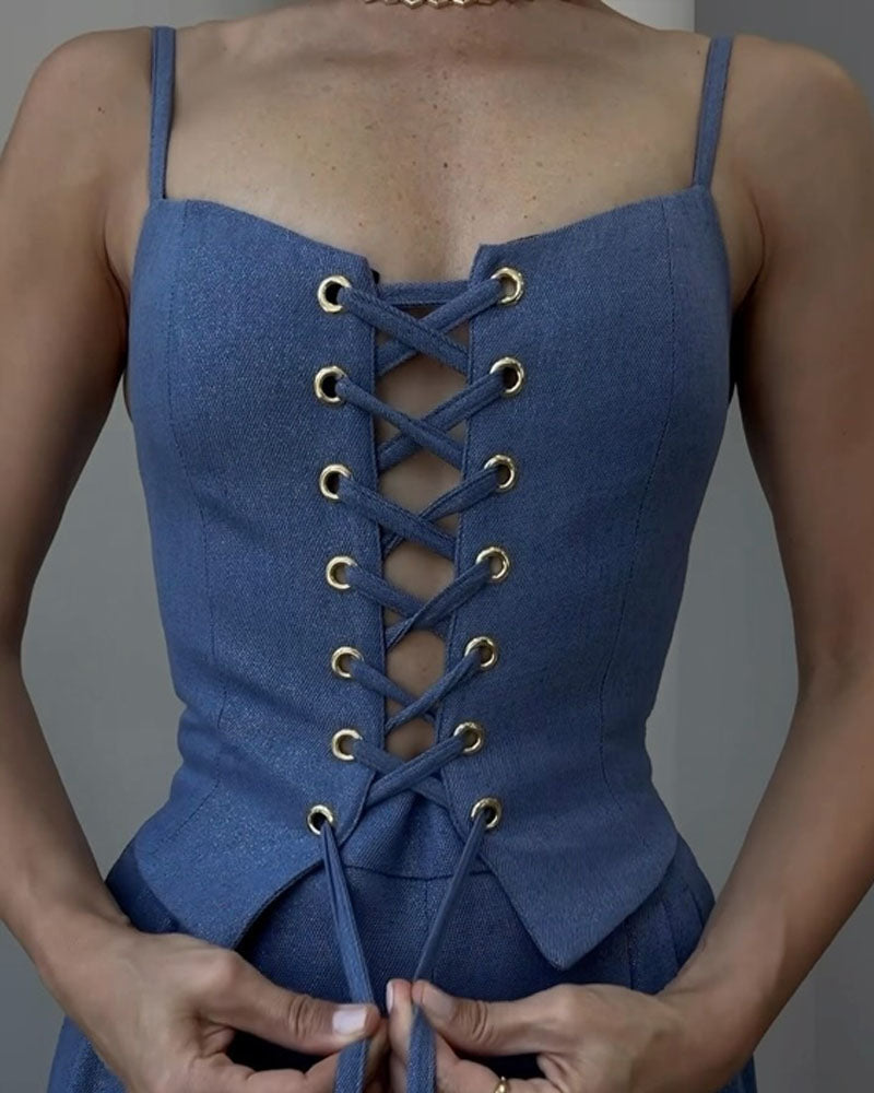 Oasis String Top Twee-delige Set voor Stijlvolle Outfits