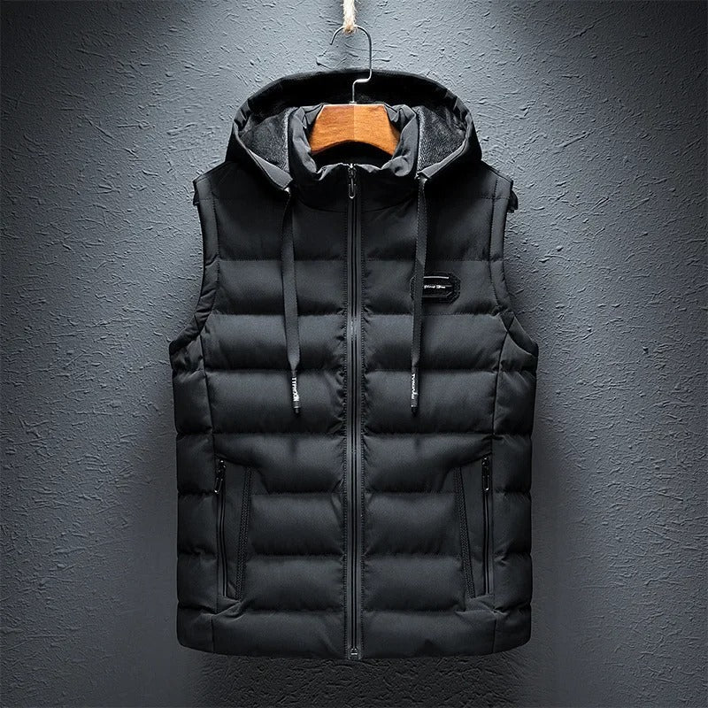 Bodywarmer Met Capuchon Zwart Warmte En Praktisch Functioneel