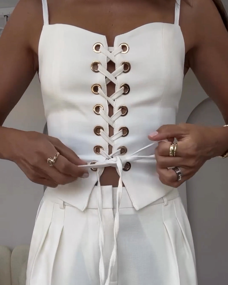 Oasis String Top Twee-delige Set voor Stijlvolle Outfits