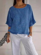 Casual Elegante Blouse voor Dames met Comfortabele Pasvorm en Chique Ontwerp voor Elke Gelegenheid