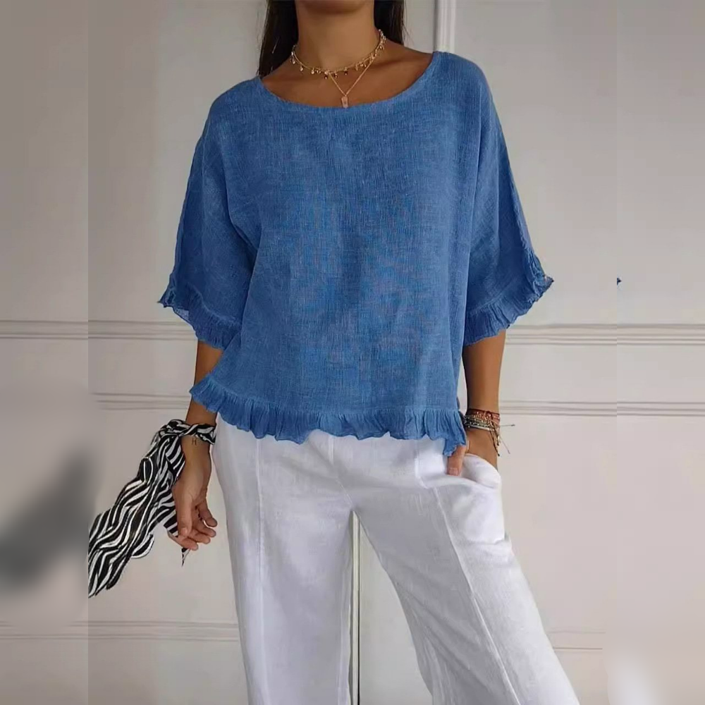 Casual Elegante Blouse voor Dames met Comfortabele Pasvorm en Chique Ontwerp voor Elke Gelegenheid