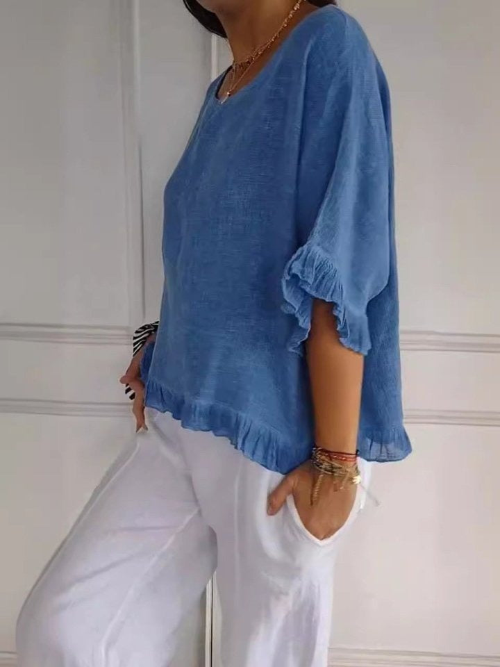 Casual Elegante Blouse voor Dames met Comfortabele Pasvorm en Chique Ontwerp voor Elke Gelegenheid