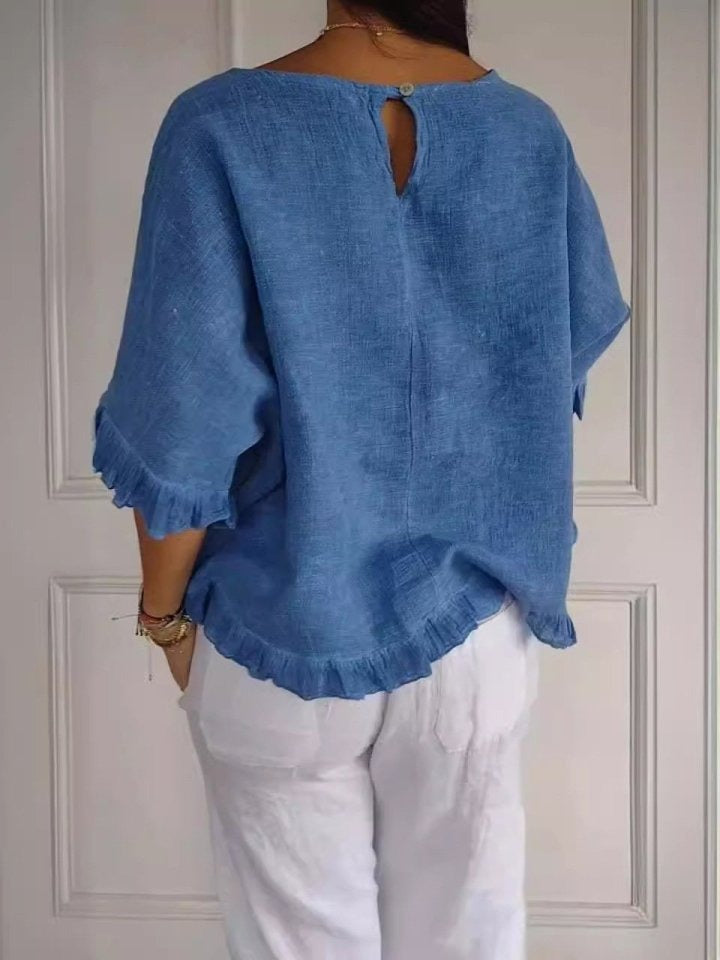 Casual Elegante Blouse voor Dames met Comfortabele Pasvorm en Chique Ontwerp voor Elke Gelegenheid