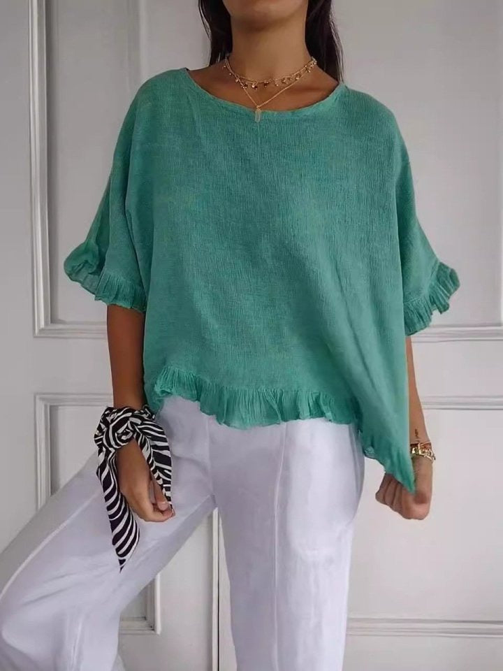Casual Elegante Blouse voor Dames met Comfortabele Pasvorm en Chique Ontwerp voor Elke Gelegenheid