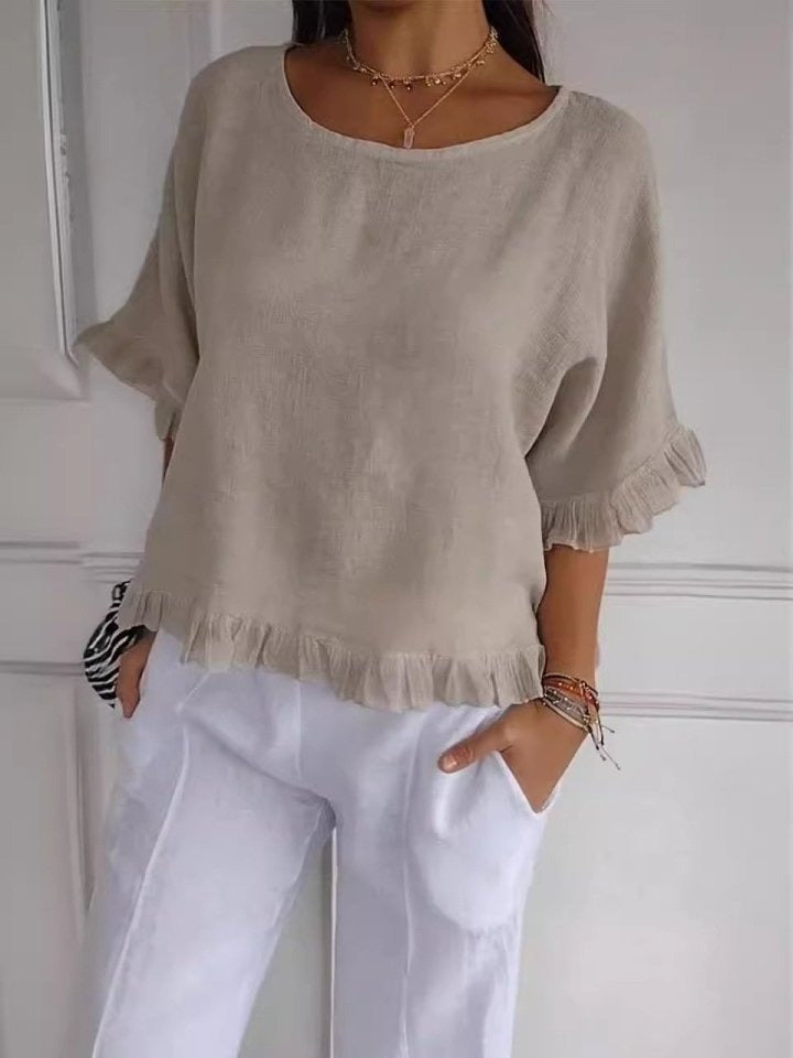 Casual Elegante Blouse voor Dames met Comfortabele Pasvorm en Chique Ontwerp voor Elke Gelegenheid